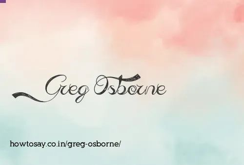 Greg Osborne