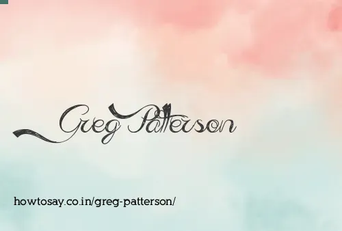 Greg Patterson