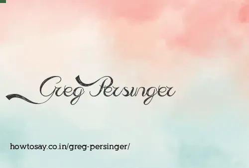 Greg Persinger