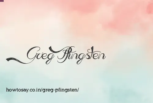 Greg Pfingsten
