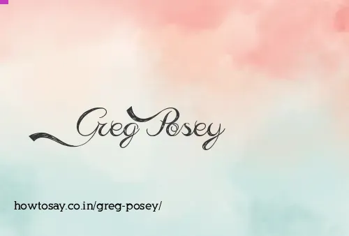 Greg Posey