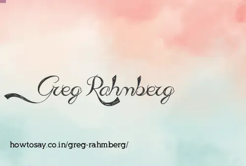Greg Rahmberg