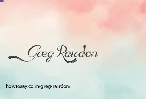 Greg Rairdon