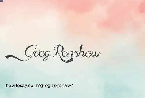 Greg Renshaw