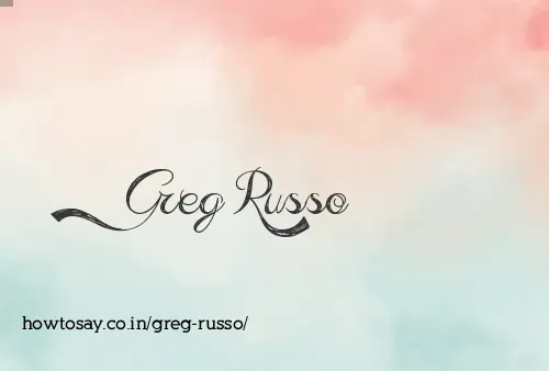 Greg Russo