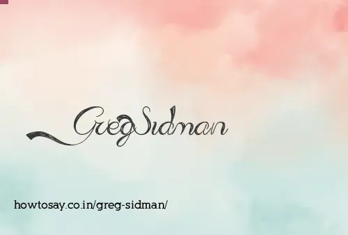 Greg Sidman