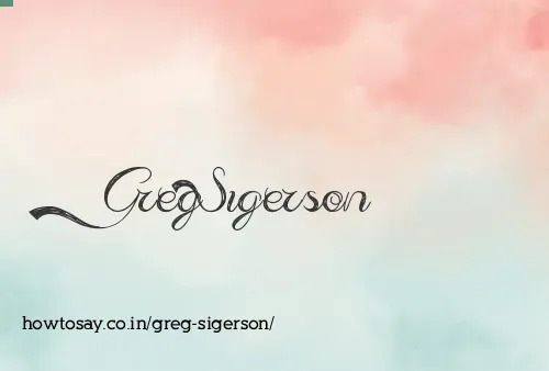 Greg Sigerson