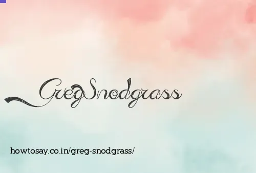 Greg Snodgrass