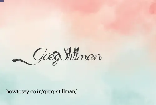 Greg Stillman