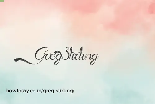Greg Stirling