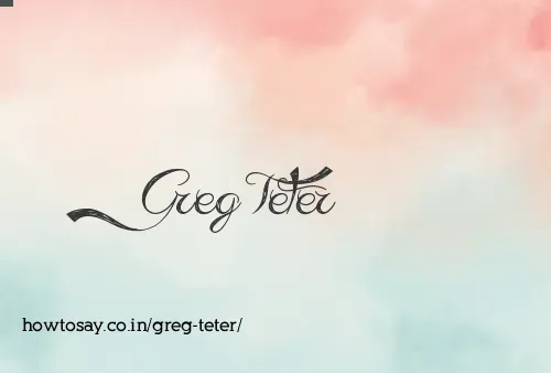 Greg Teter