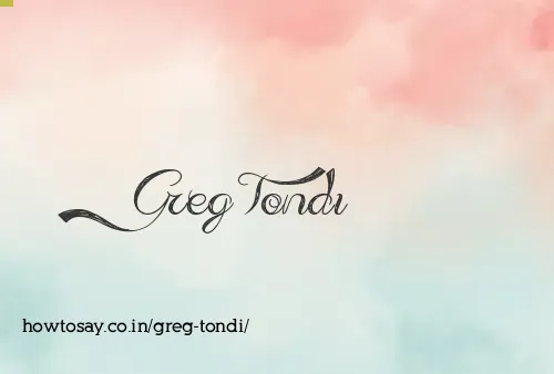 Greg Tondi
