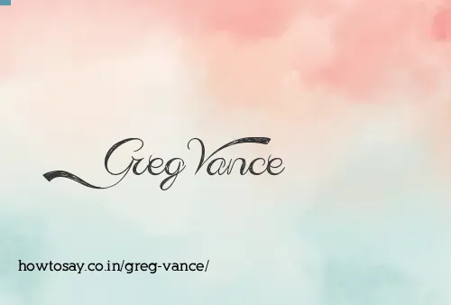 Greg Vance