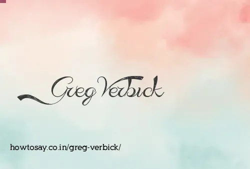 Greg Verbick