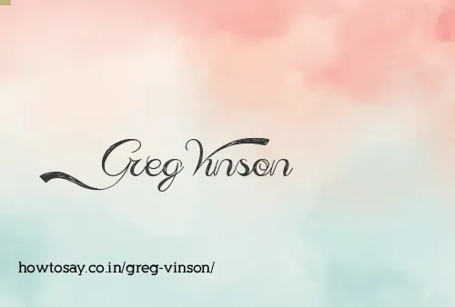 Greg Vinson