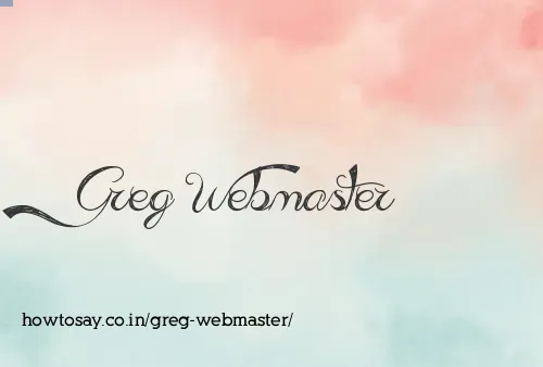 Greg Webmaster