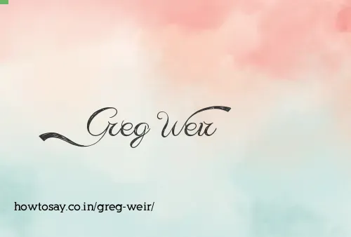 Greg Weir