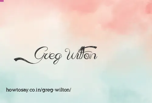 Greg Wilton