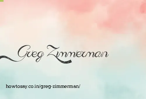 Greg Zimmerman