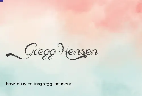 Gregg Hensen