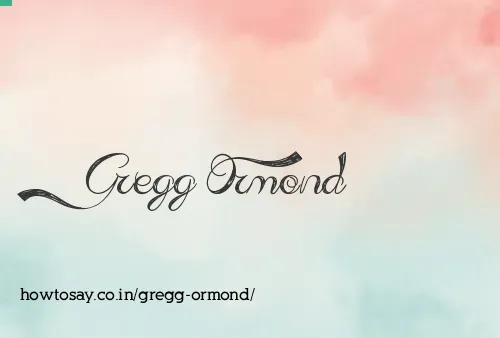 Gregg Ormond