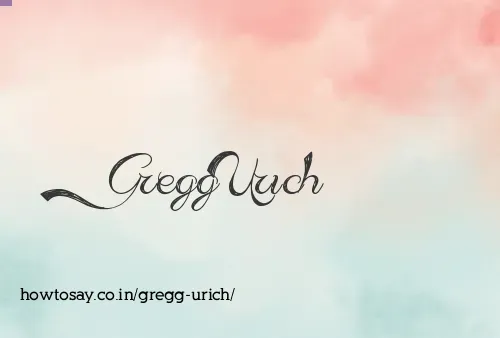 Gregg Urich