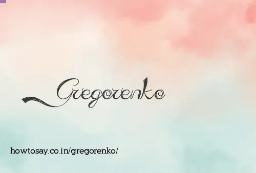 Gregorenko