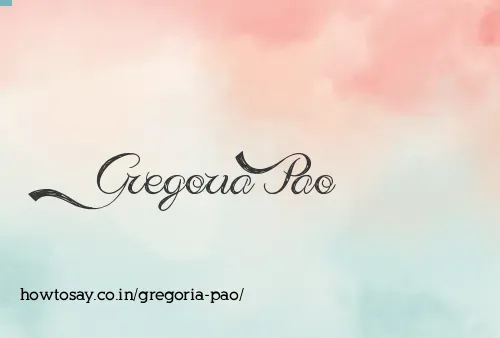 Gregoria Pao
