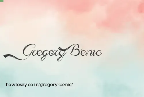 Gregory Benic