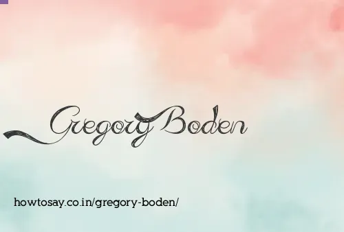 Gregory Boden