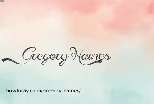 Gregory Haines
