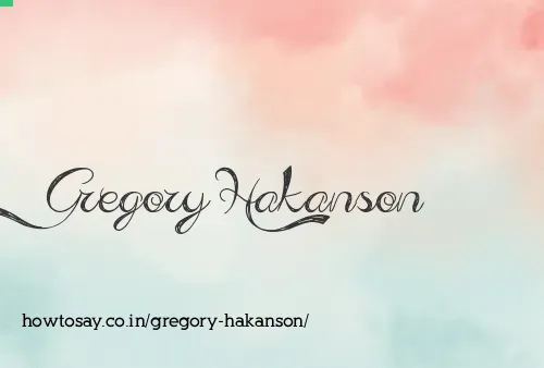 Gregory Hakanson