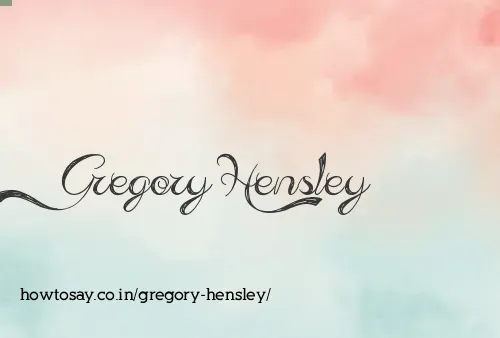 Gregory Hensley