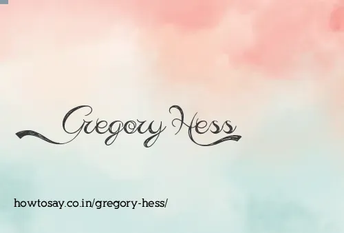 Gregory Hess