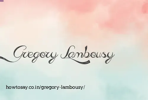 Gregory Lambousy