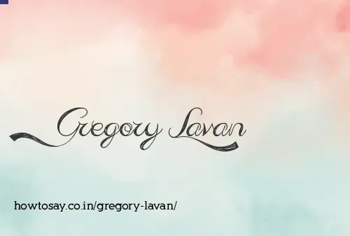 Gregory Lavan