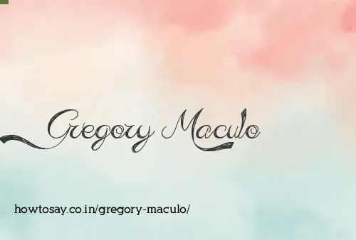 Gregory Maculo