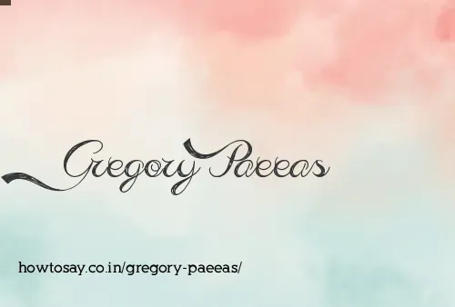 Gregory Paeeas