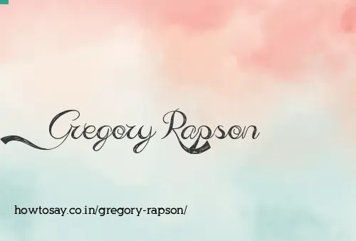 Gregory Rapson