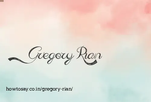 Gregory Rian