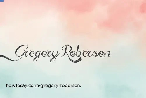 Gregory Roberson