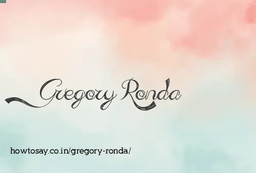 Gregory Ronda