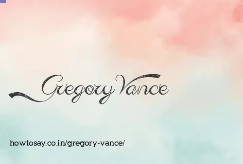 Gregory Vance