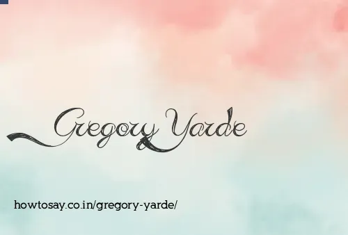 Gregory Yarde