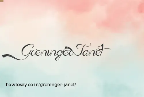 Greninger Janet