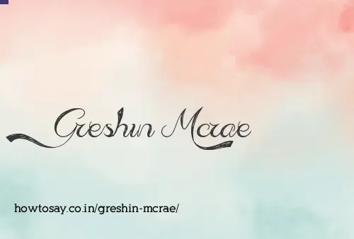 Greshin Mcrae