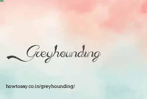 Greyhounding