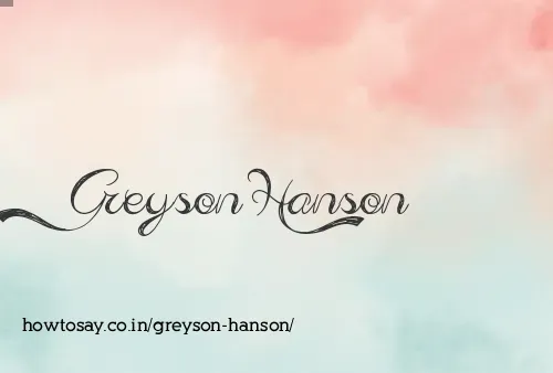 Greyson Hanson