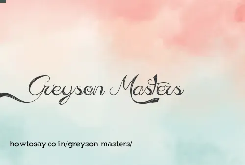 Greyson Masters