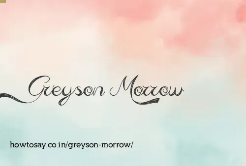 Greyson Morrow